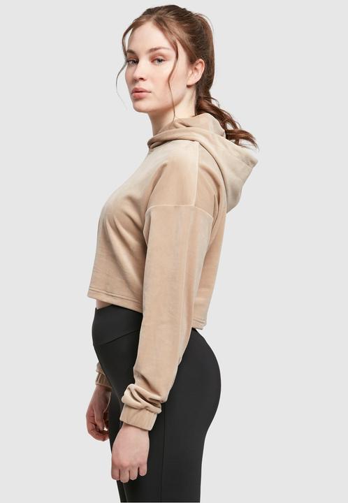 Actual product image Urban Classics Ladies Cropped Velvet Oversized Hoody (5XL)