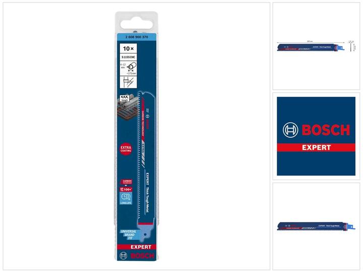 Immagine prodotto Bosch Professional Zubehör Lama per sega alternativa Expert 'Thick Tough Metal' S 1155 CHC, 10 pezzi