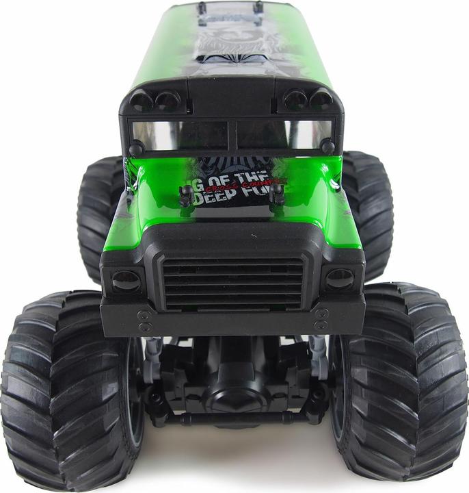 Produktbild Amewi Crazy Schoolbus Elektro Brushed Monster Truck 2WD 1:16 RTR grün