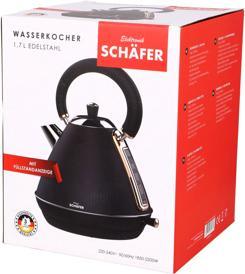 Actual product image Schäfer IT-Systems Retro kettle 1.7 litre black (1.70 l)