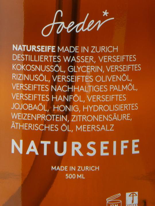 Actual product image Soeder* Natural Soap Grass Roots (Liquid soap, 500 ml)