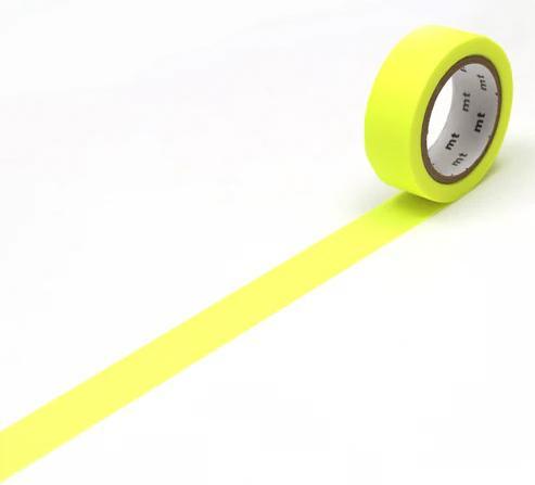 Produktbild MT Klebeband Washi Masking Tape Basic Neon Gelb 15mmx7m (15 mm)