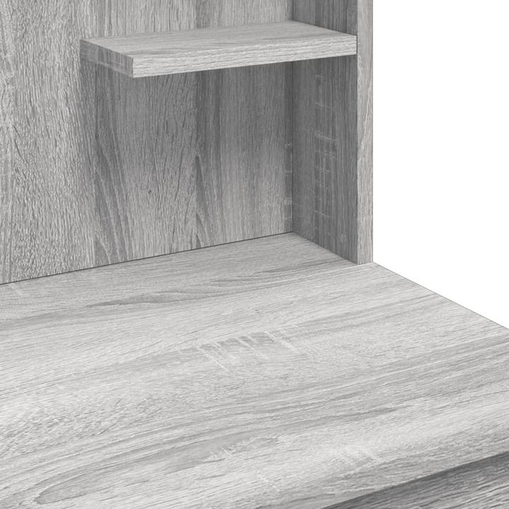 Actual product image VidaXL Dressing table with LED lights Grey Sonoma 96x40x142 (96 x 40 x 142 cm)