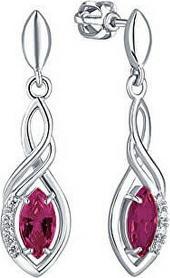 Immagine prodotto Brilio Argento - Orecchini pendenti in argento con cristalli fucsia 436 001 00573 04