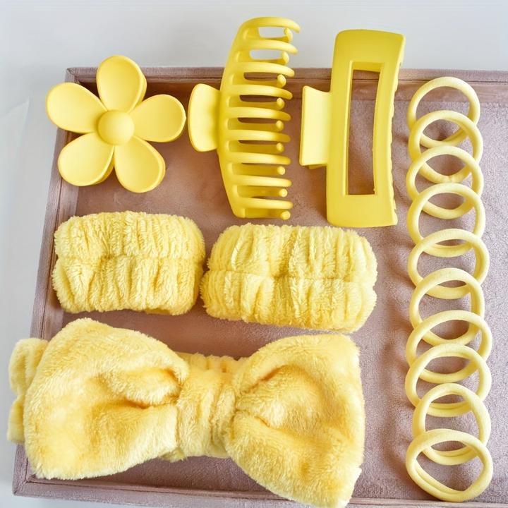 Alopini 16pcs/set Haar-Accessoires Kit Blume geformt Haar Klaue Clip Bowknot dekorative Haarreifen gross (16 Stk.)