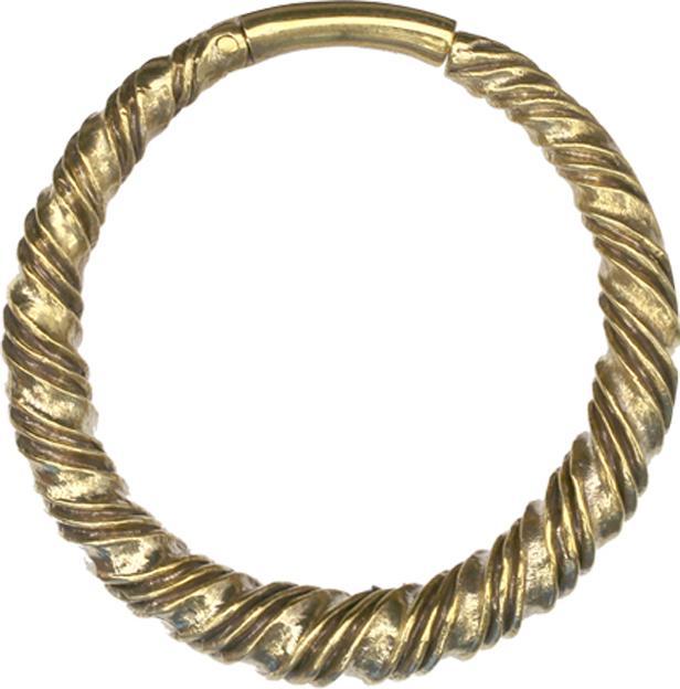 Image du produit Star Piercing Poids de l'oreille Anneau segmenté pliable tordu (Laiton)