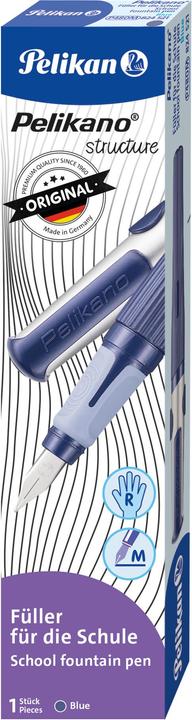 Produktbild Pelikan Füllhalter o structure P480M, blau Schaft mit Rillenstruktur, ergonomische Soft-Griffzone (Blau, 1 x)