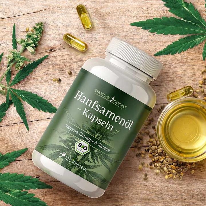 Produktbild Effective Nature Bio Hanföl Kapseln (120 Stück, Kapseln)