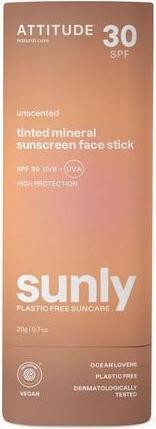 Immagine prodotto Attitude Stick solare minerale colorato per il viso con ossido di zinco SPF 30 20g (Crema solare, SPF 30, 20 g)