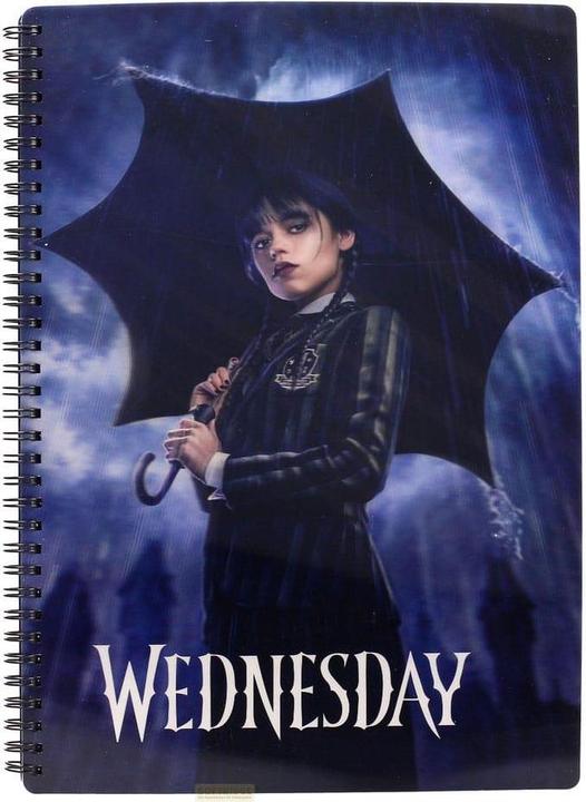 SD Toys Wednesday Notizbuch mit 3D-Effekt Rain (A4)