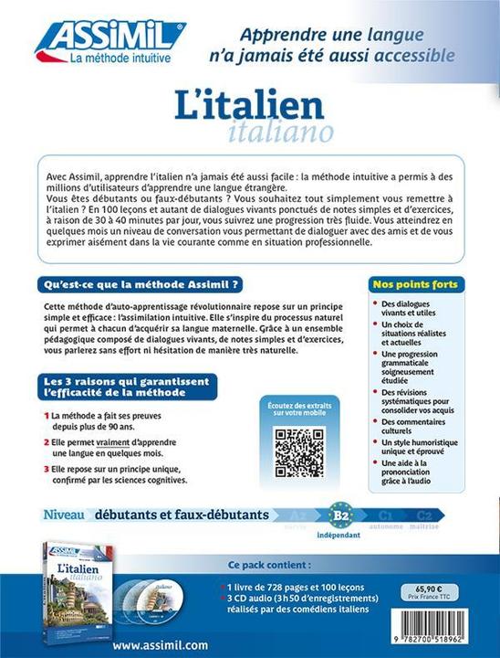 Image du produit L'italien : débutants & faux-débutants, niveau atteint B2 : pack audio (Français, Benedetti Federico, 2021)