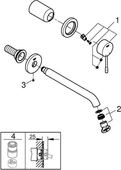 Produktbild Grohe Essence 2-Loch-Waschtischbatterie