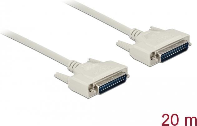Actual product image Delock Serial cable D-Sub 25 male to male 20 m (20 m, Parallel (printer))
