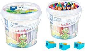 Produktbild Staedtler Noris junior 140 Kindermalstift, Kartonetui mit 36 Farben + 3 ST Spitzer (36 Stück, 36 x)