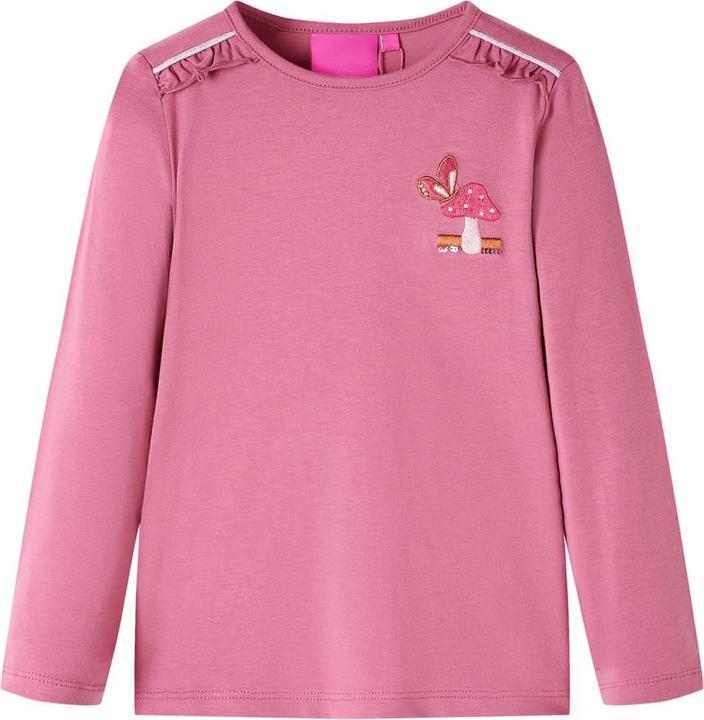 VidaXL Kinder-Langarmshirt Himbeerrosa 116,Material: 95 (116)