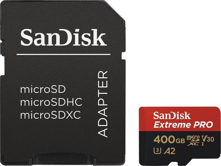 Actual product image SanDisk Extreme Pro microSD A2 (400 GB, microSDXC, U3, UHS-I)