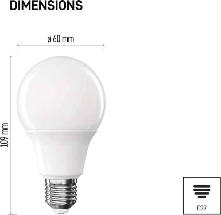 Produktbild Emos LED Lampe Classic A60 / E27 / 9,5 W (75 W) / 1055 lm / Neutral Weiss (E27, 9.50 W, 1055 lm, 1 x, E)