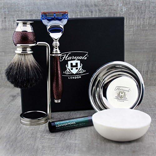 Actual product image ‎Haryali London 5-teiliges Rasierset - Maroon Antique
