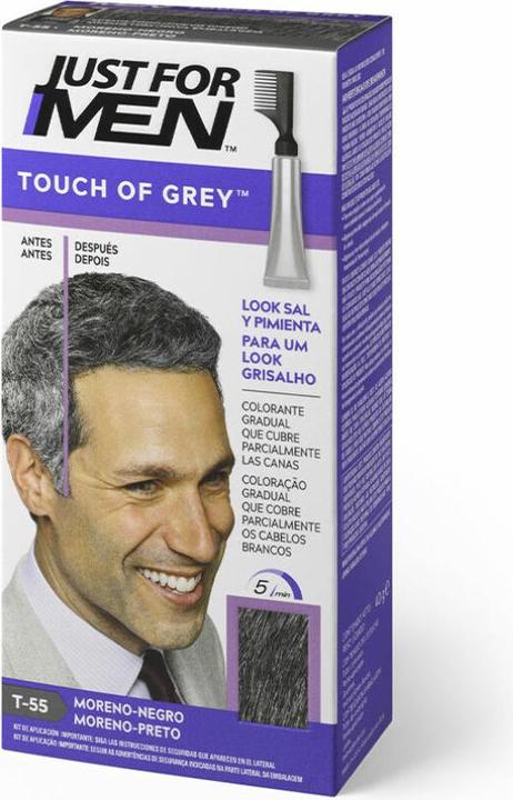Actual product image Just For Men For Men Only Combe Toque De Gris Moreno Negro 40g (40g)