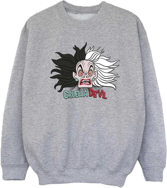 Disney 101 Dalmatians Cruella De Vil Crazy Mum Sweatshirt Mädchen (116)