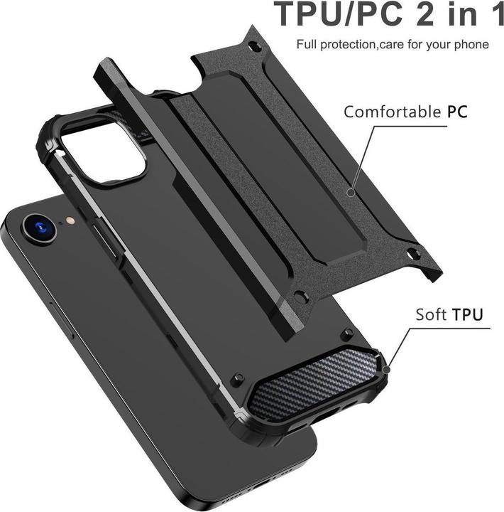 Image du produit Hurtel Hybrid Armor Case für iPhone 16e - Blau (Apple iPhone 16e)