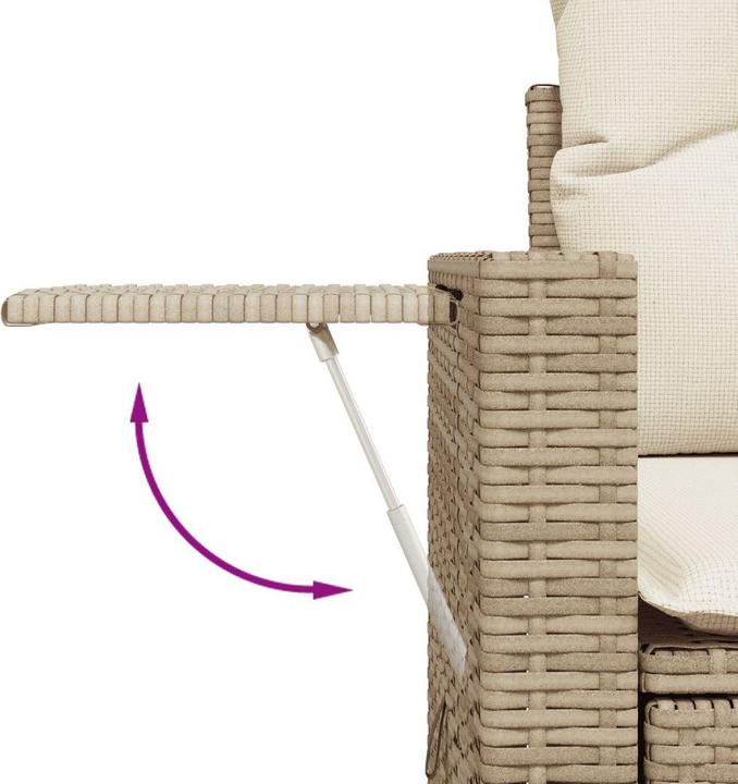 Produktbild VidaXL Gartenmöbel Sofa Garnitur Gartengarnitur Garten Sitzgruppe 6-tlg. Beige