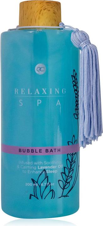 Produktbild Accentra Schaumbad RELAXING SPA in Flasche mit Deko-Quaste, 200ml, angereichert mit Lavendelöl, Duft: Lavende (200 ml, Schaumbad)