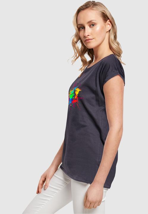 Produktbild Merchcode Ladies Color Splash Player Extended Shoulder Tee - 116313 (S)