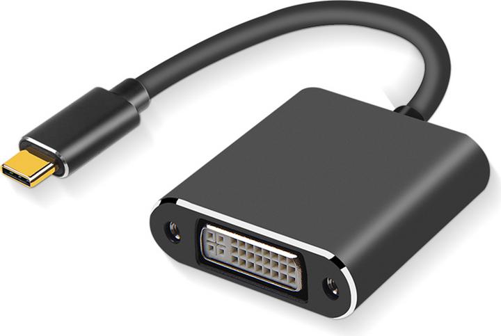 Produktbild ProXtend USB-C (M) to DVI-I 24+5 (F) Adapter, Black 10m (USB Typ-C, 1000 cm)
