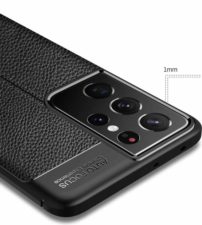 Produktbild Cadorabo TPU Cover Kunstleder Struktur (Samsung Galaxy S21 Ultra)