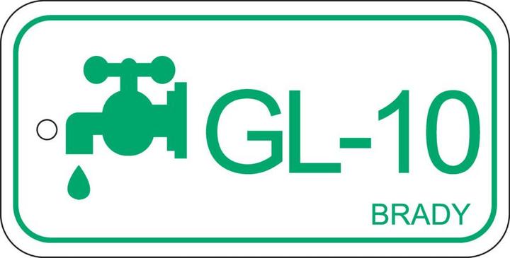 Image du produit Brady B-7527, Panneau en polypropylène, Energy Source Tag - Glycol, 75 x 38mm, vert sur blanc, inscription