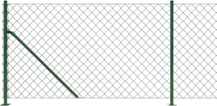 Immagine prodotto VidaXL Maschendrahtzaun mit Bodenflansch Grün 1,1x10 m, Farbe