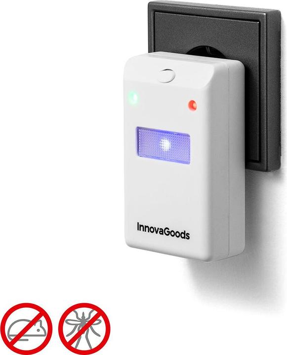 Image du produit InnovaGoods Repousseur de parasites à ultrasons avec lumière LED Killekt Duo 2 pièces