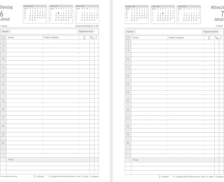 Actual product image Chronoplan Buchkalender (A5, German)