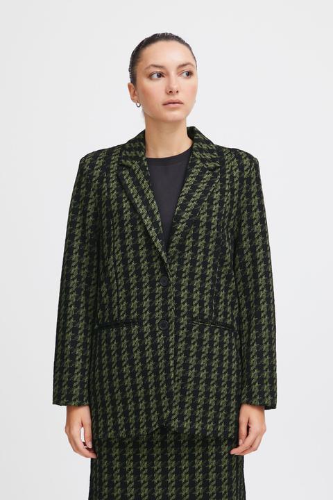 Actual product image Ichi IHKATE HOUNDSTOOTH OVERSIZE BL 20120294 (L)