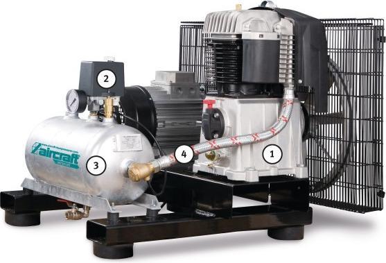 Produktbild Stürmer AIRPROFI BK 703/13/15 - Stationärer Beistell-Kolben-Kompressor (15 bar) (15 Bar, 460 l)
