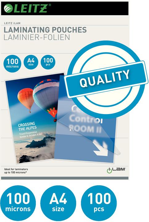 Image du produit Leitz Films de laminage à chaud (A4, 100 pièce(s), 100 µm)