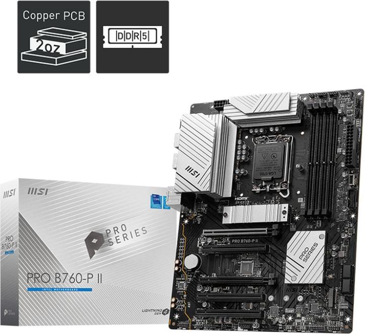 Actual product image MSI PRO B760-P II (LGA 1700, Intel B760, ATX)