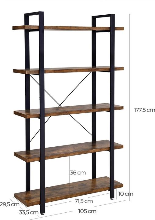Actual product image Vasagle Havanna (105 x 33.5 x 177.5 cm)