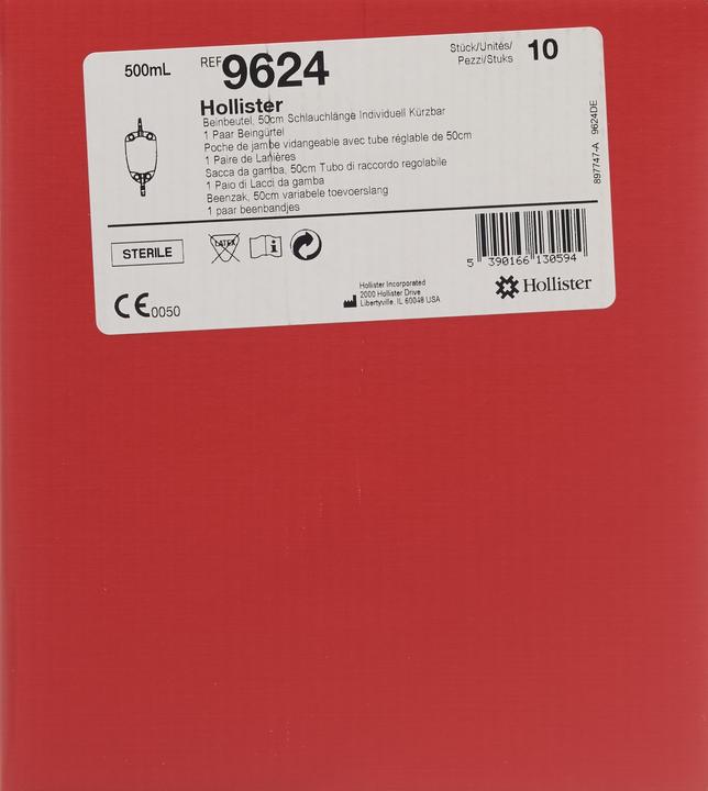 Actual product image Hollister Incorporated Urine leg bag 500ml with drainage tube 50cm non-return valve sterile