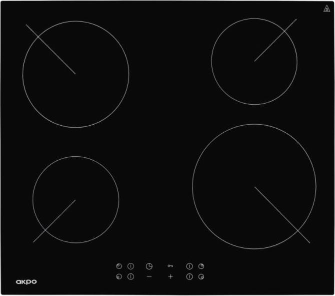 Actual product image Akpo Ceramic hob PKA 58008/2 black 4 zone(s)