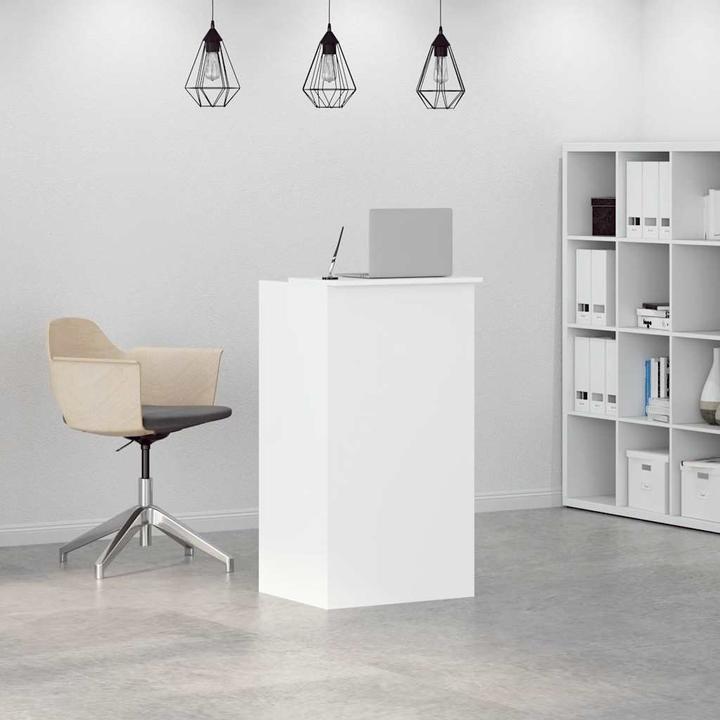 Produktbild VidaXL Empfangstheke Weiss 55x50x103,5 cm Holzwerkstoff Empfangstresen
