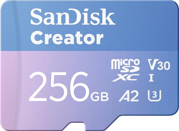 SanDisk Creator UHS-I V30 (256 Go, microSDXC, U3, UHS-I)
