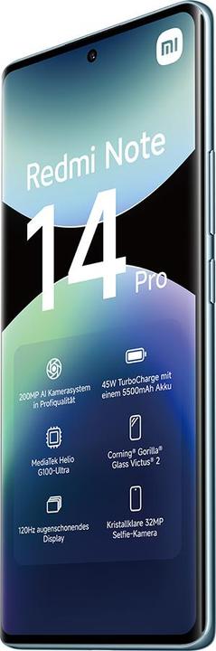 Actual product image Xiaomi Redmi Note 14 Pro (256 GB, Ocean Blue, 6.67", Dual SIM, 209.72 Mpx, 4G)