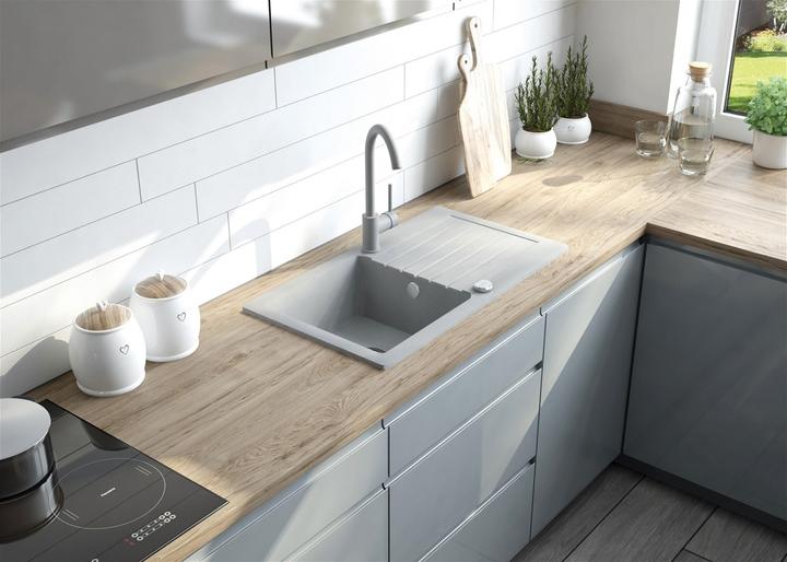 Actual product image Deante 1-bowl granite sink with drainer (44 cm, 58 cm)