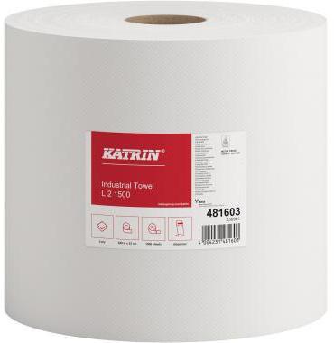 Image du produit Katrin Rouleau d'essuyage Plus L2 22 cm x 570 m (l x L) 2 plis papier absorbant blanc (1 x)