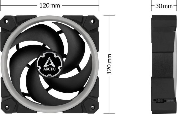 Produktbild Arctic Lüfter BioniX F120 A-RGB (120 mm, 1 x)