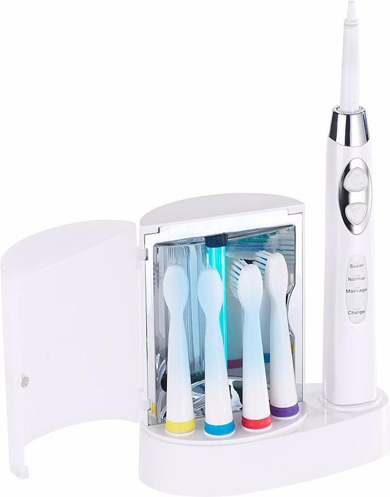 Produktbild Newgen medicals Elektr. Schallzahnbürste mit Ladestation, UV-Sterilisator und 4 Bürsten