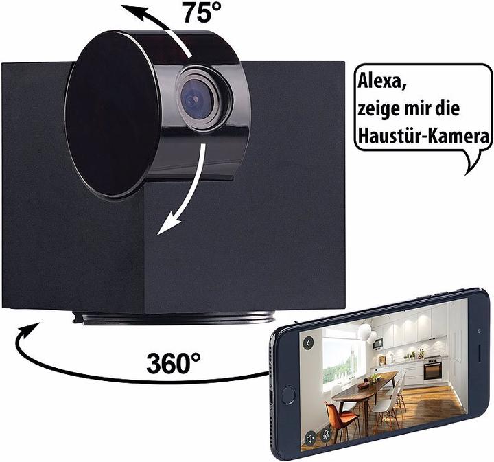 Produktbild 7links Pan-Tilt-IP-Überwachungskamera mit Full HD, WLAN, App und Nachtsicht