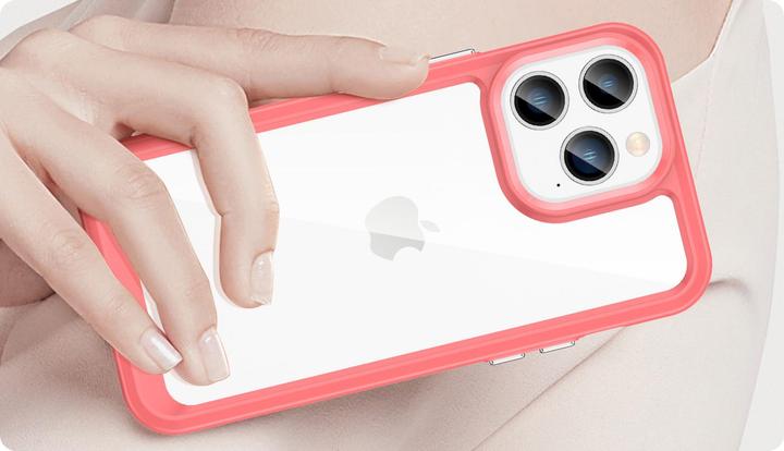 Immagine prodotto Hurtel Outer Space Case iPhone 14 Pro Max cover rigida con cornice in gel rosso (Apple iPhone 14 Pro Max)